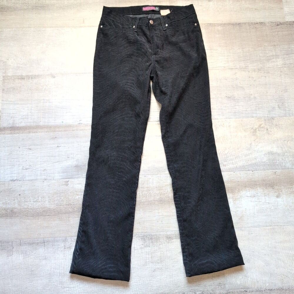 Bubblegum USA Jeans Women's US 5/6 Black Denim Stretch Flare Leg Y2K look